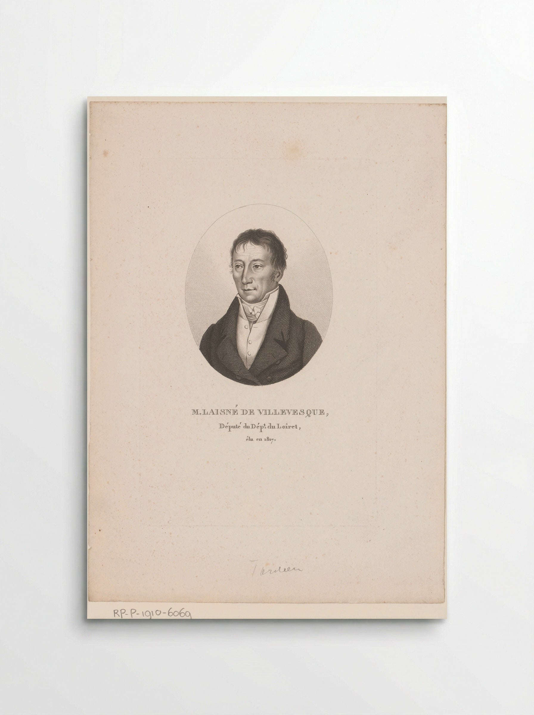 Portret van Gabriel-Jacques Laisné de Villévêque - Ambroise Tardieu - Poster