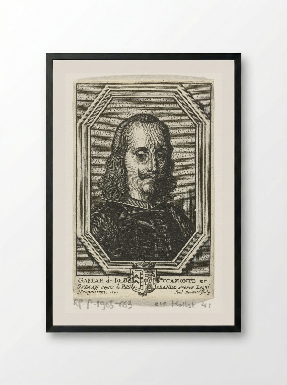 Portret van Gaspar de Bracamonte - Theodor van Merlen (II) - Framed Print Black