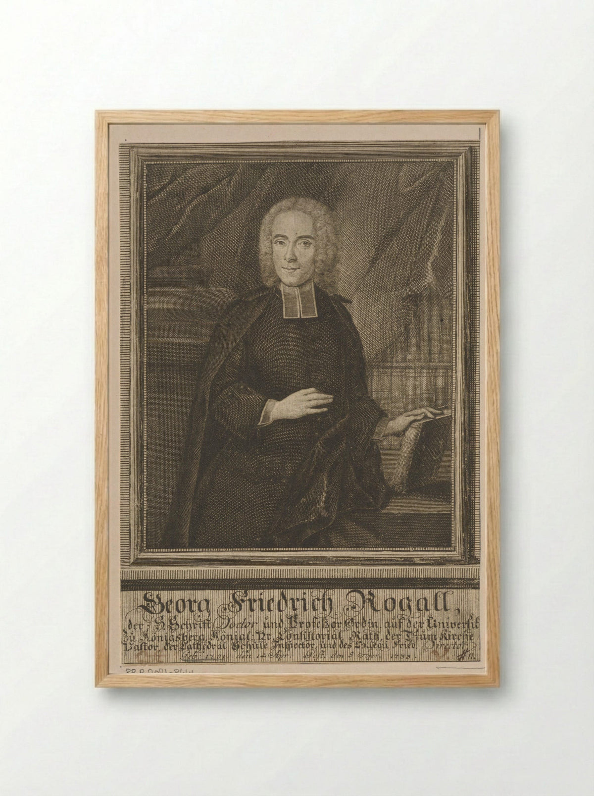 Portret van Georg Friedrich Rogall - Christian Fritzsch - Framed Print Wood