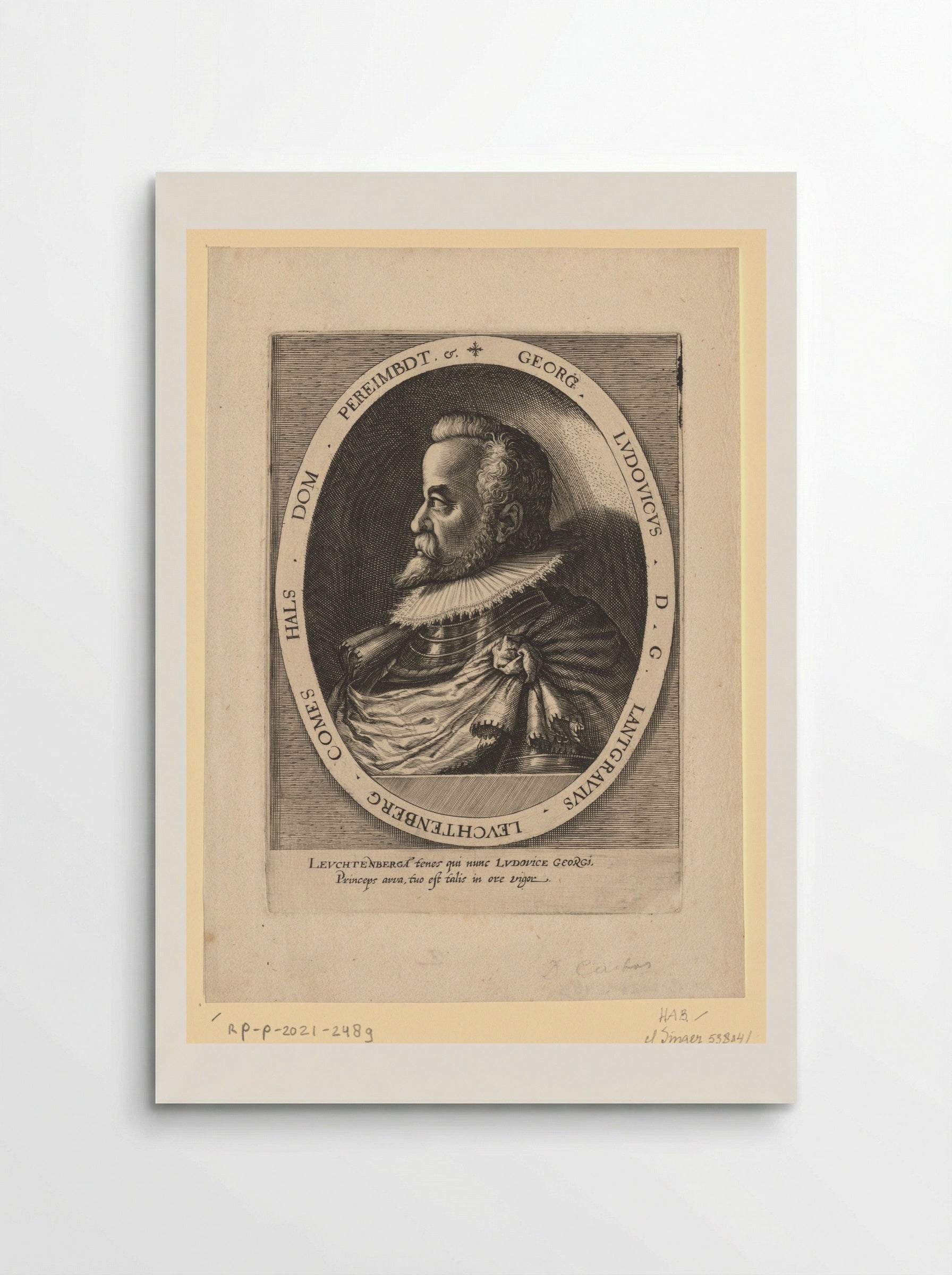 Portret van Georg Ludwig, graaf van Leuchtenberg - Dominicus Custos - Poster