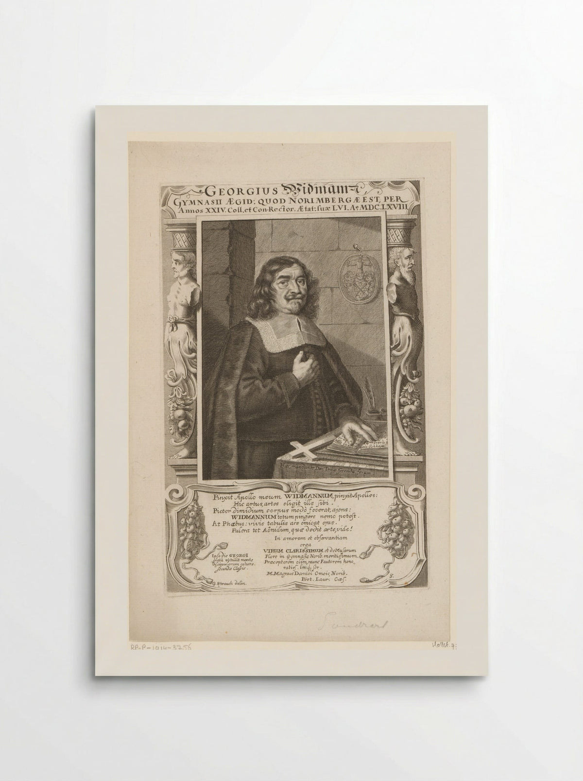 Portret van Georg Widmann - Johann Alexander Böner - Poster