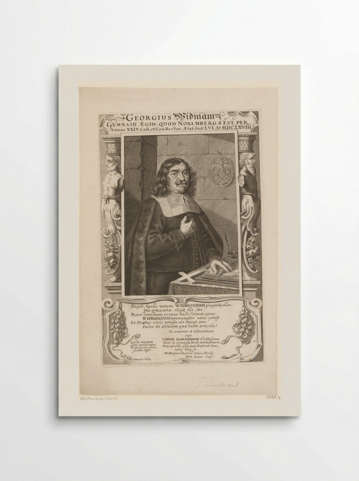 Portret van Georg Widmann - Johann Alexander Böner - Poster
