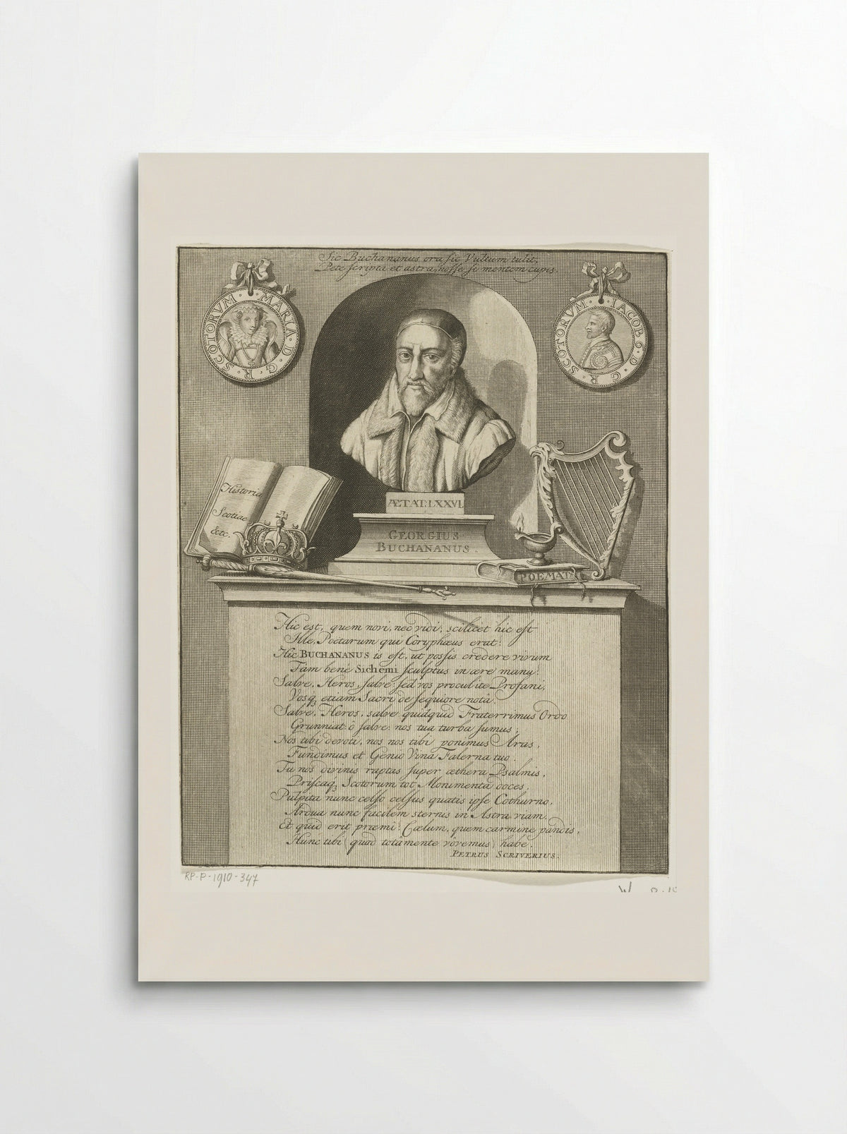 Portret van George Buchanan - Reynier Blokhuysen - Poster