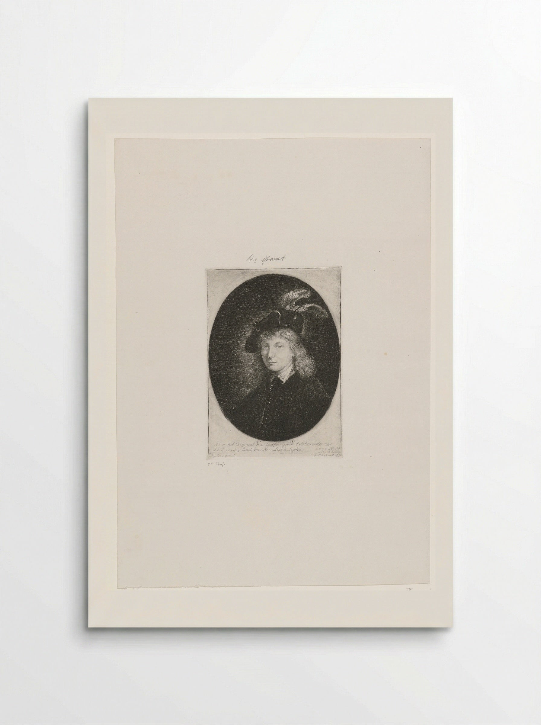 Portret van Gerard Dou - Jacobus Ludovicus Cornet - Poster