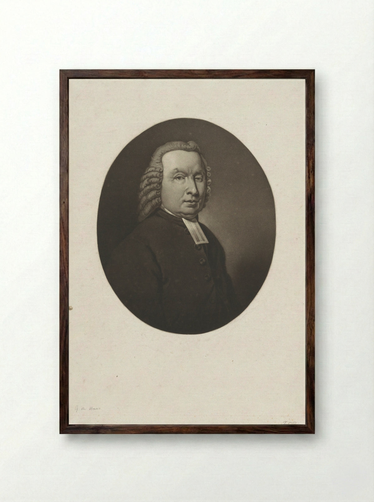 Portret van Gerhardus de Haas - Frederik Christiaan Bierweiler - Framed Print Dark Wood
