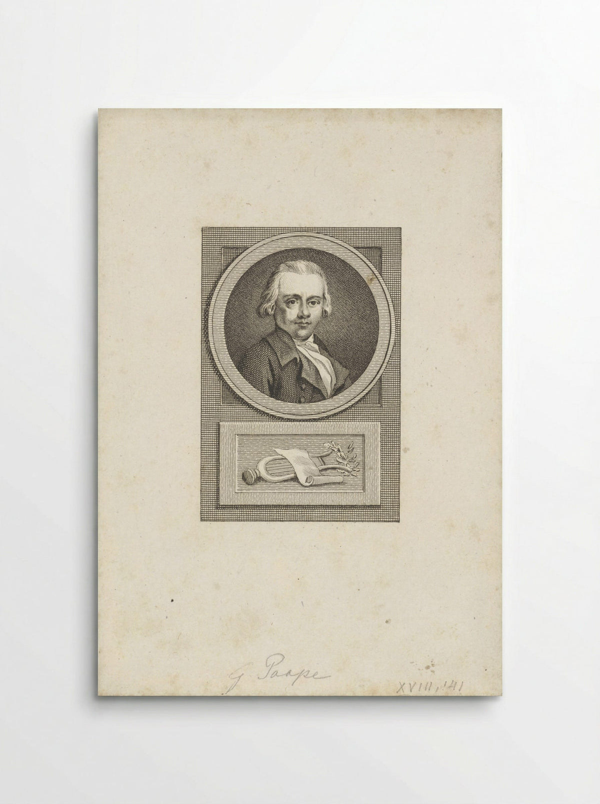 Portret van Gerrit Paape - Reinier Vinkeles (I) - Poster