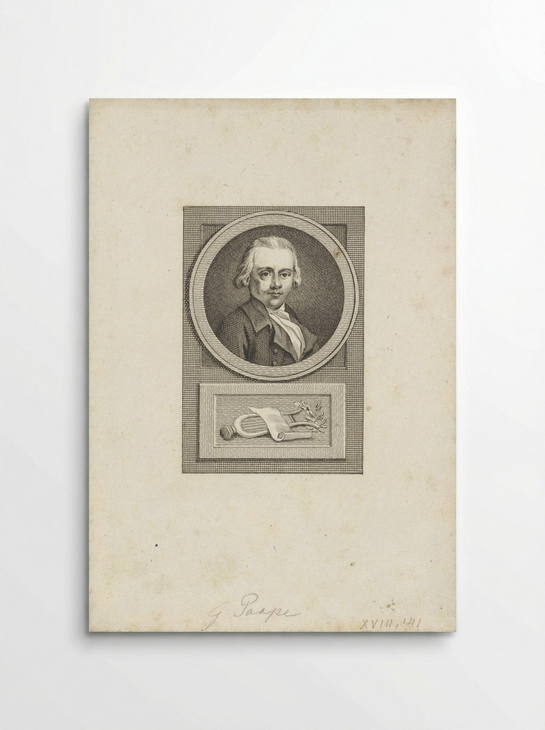 Portret van Gerrit Paape - Reinier Vinkeles (I) - Poster
