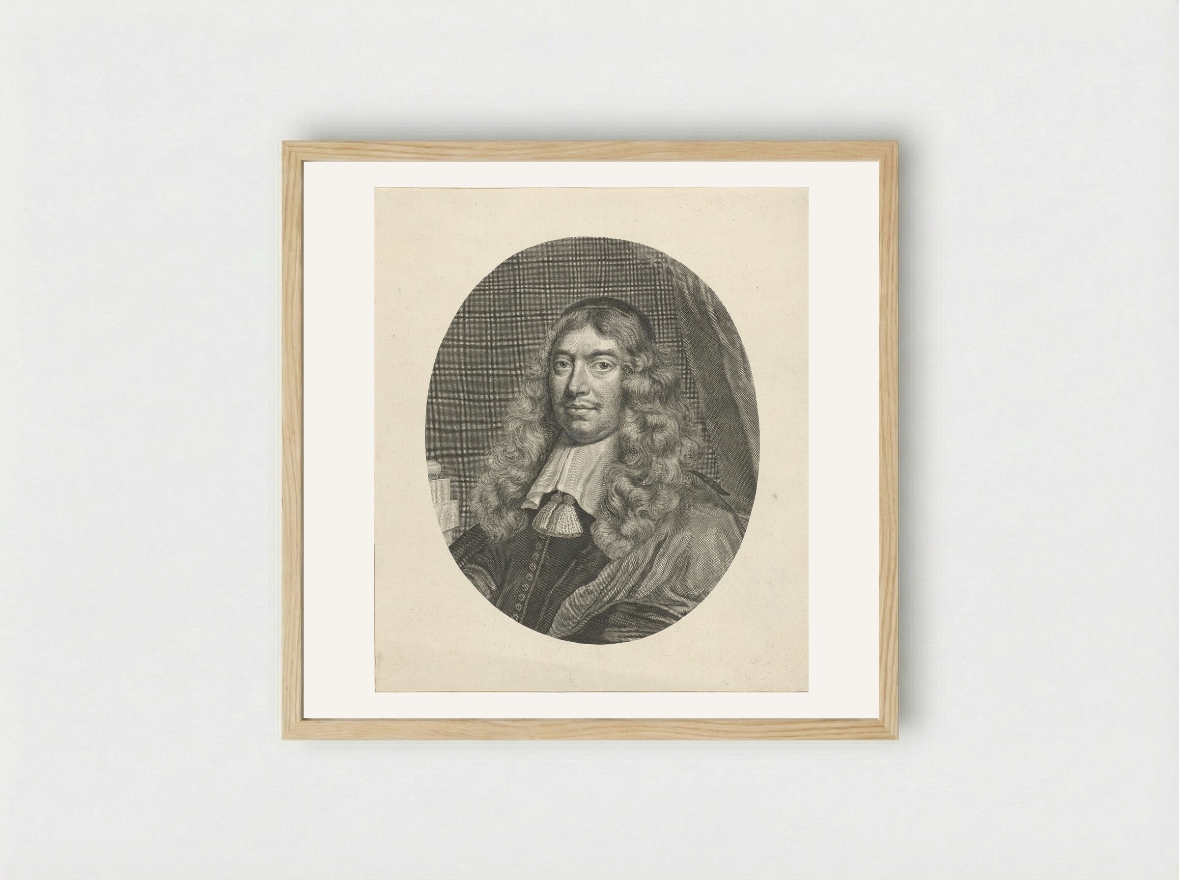 Portret van Gillis Valckenier op 50-jarige leeftijd - Theodor Matham - Framed Print Wood