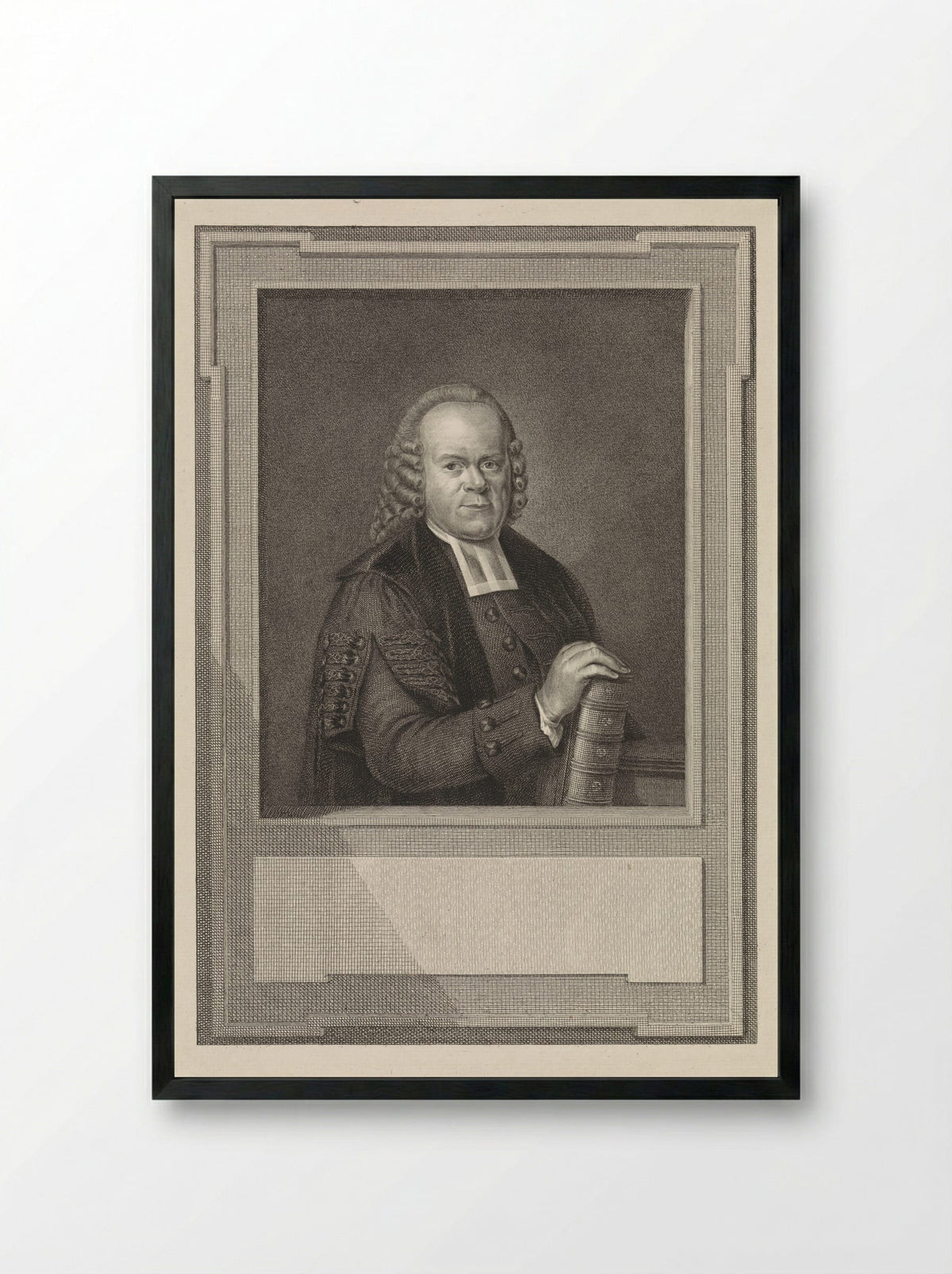 Portret van Gisberus Bonnet - Reinier Vinkeles (I) - Framed Print Black