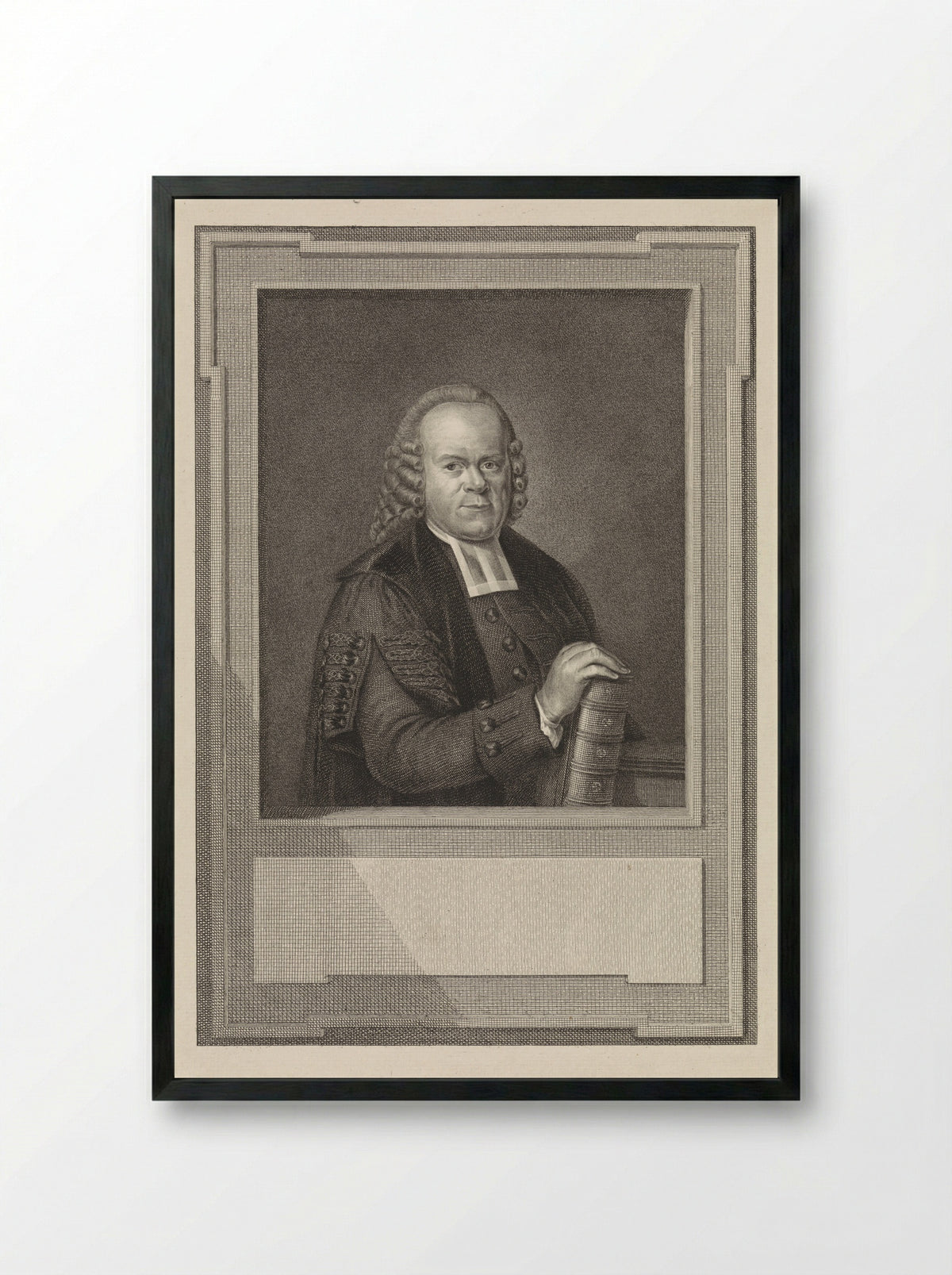 Portret van Gisberus Bonnet - Reinier Vinkeles (I) - Framed Print Black