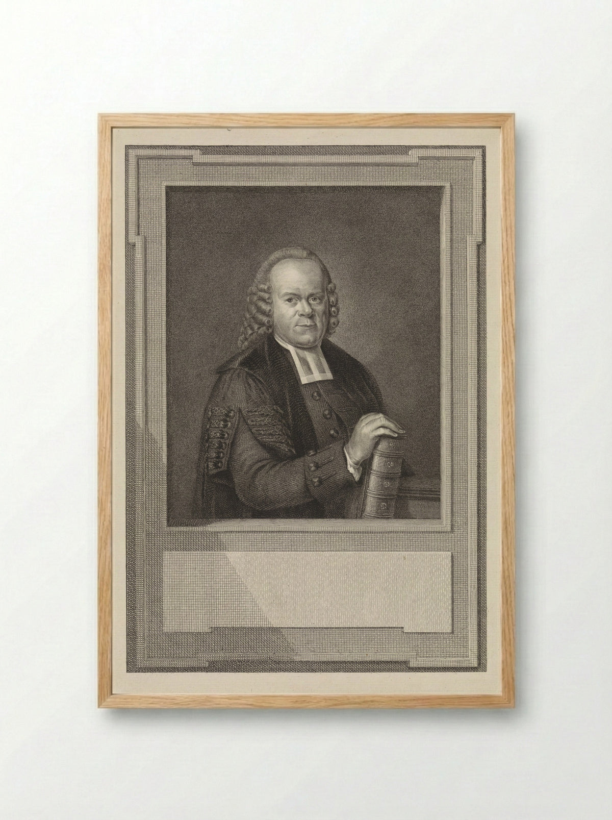 Portret van Gisberus Bonnet - Reinier Vinkeles (I) - Framed Print Wood