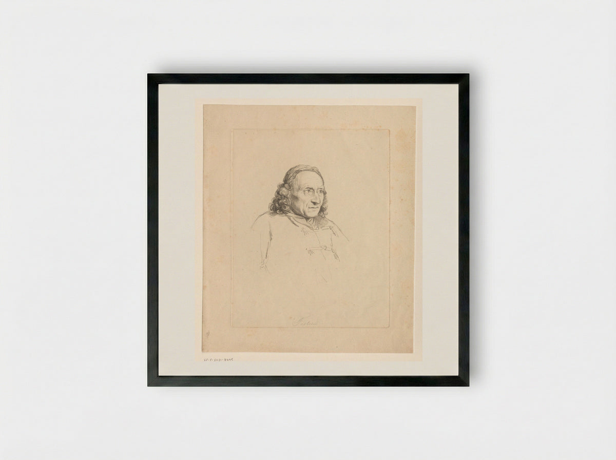 Portret van Giuseppe Tartini - William Daniell - Framed Print Black