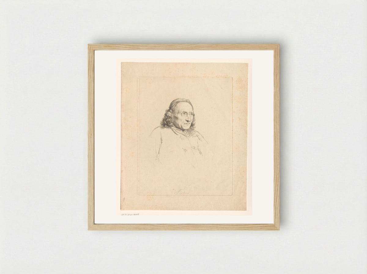 Portret van Giuseppe Tartini - William Daniell - Framed Print Wood