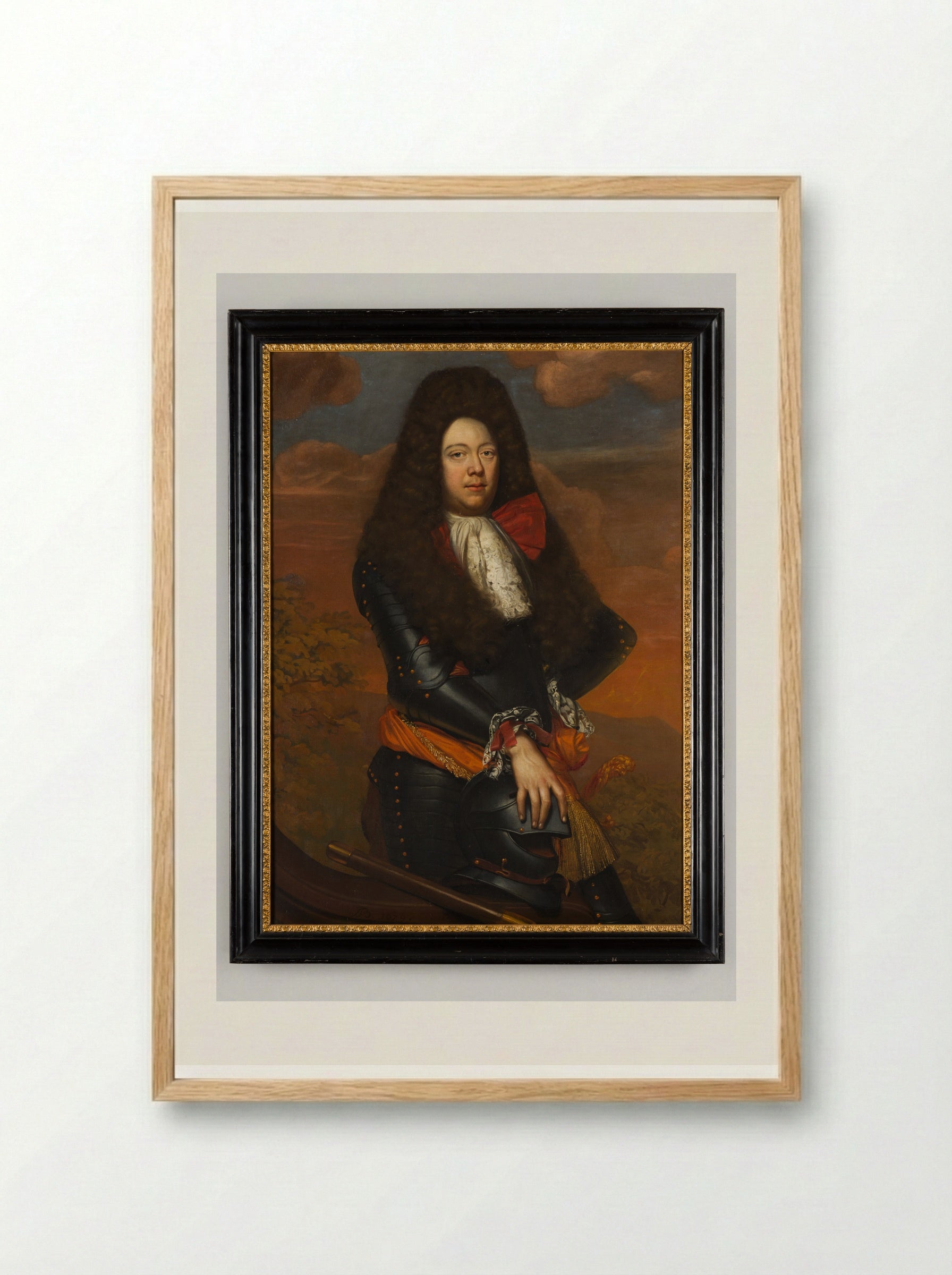 Portret van Goverd Bidloo - Abraham Bloteling - Framed Print Wood