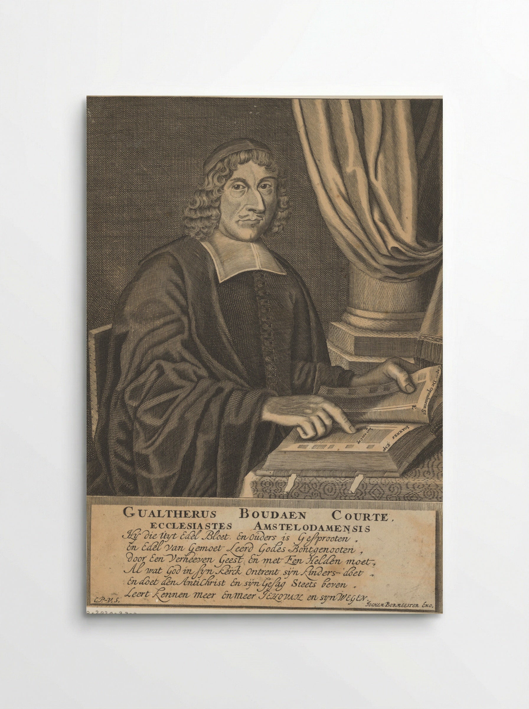 Portret van Gualtherus Boudaen Courten - Jan Veenhuysen - Poster