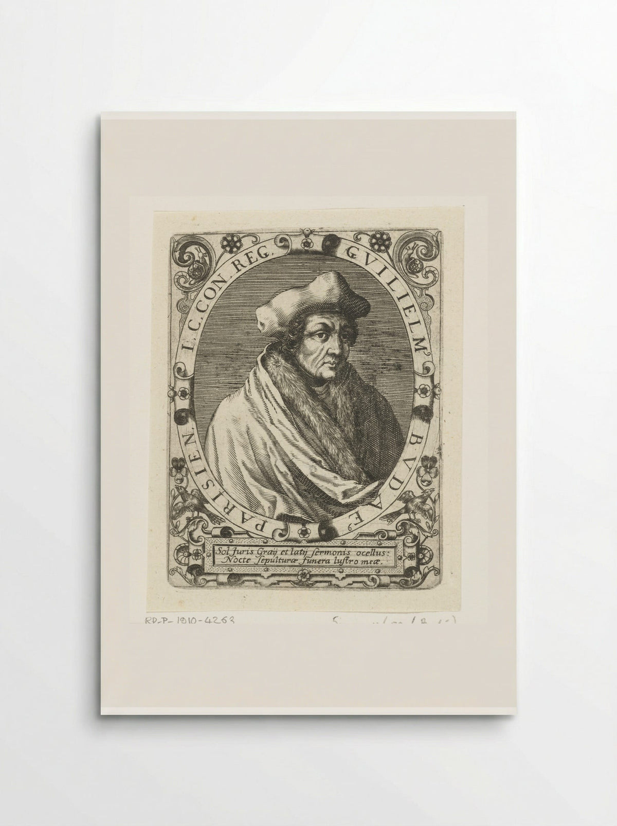 Portret van Guillaume Budé - Theodor de Bry - Poster