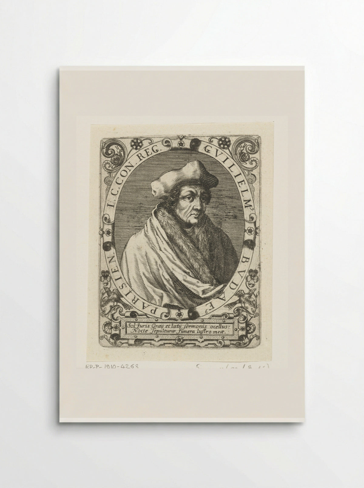 Portret van Guillaume Budé - Theodor de Bry - Poster