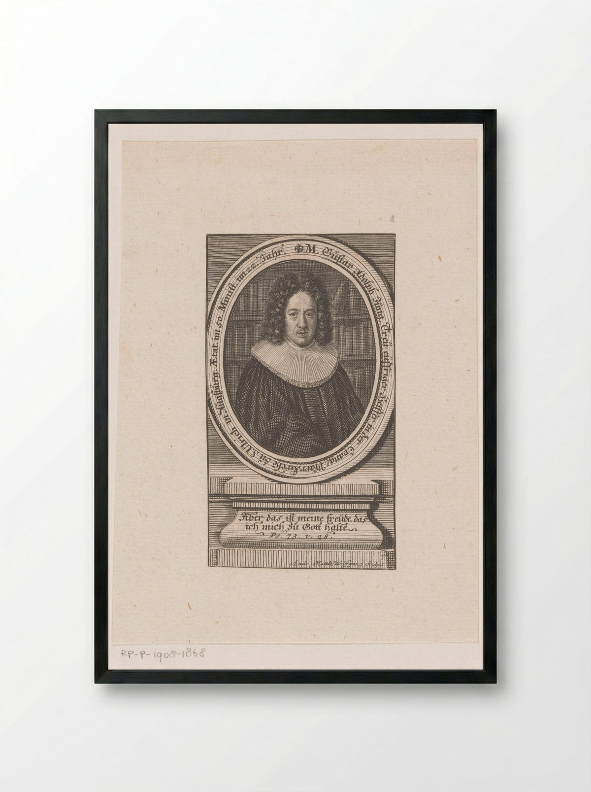 Portret van Gustav Adolph Jung - Andreas Matthäus Wolfgang - Framed Print Black
