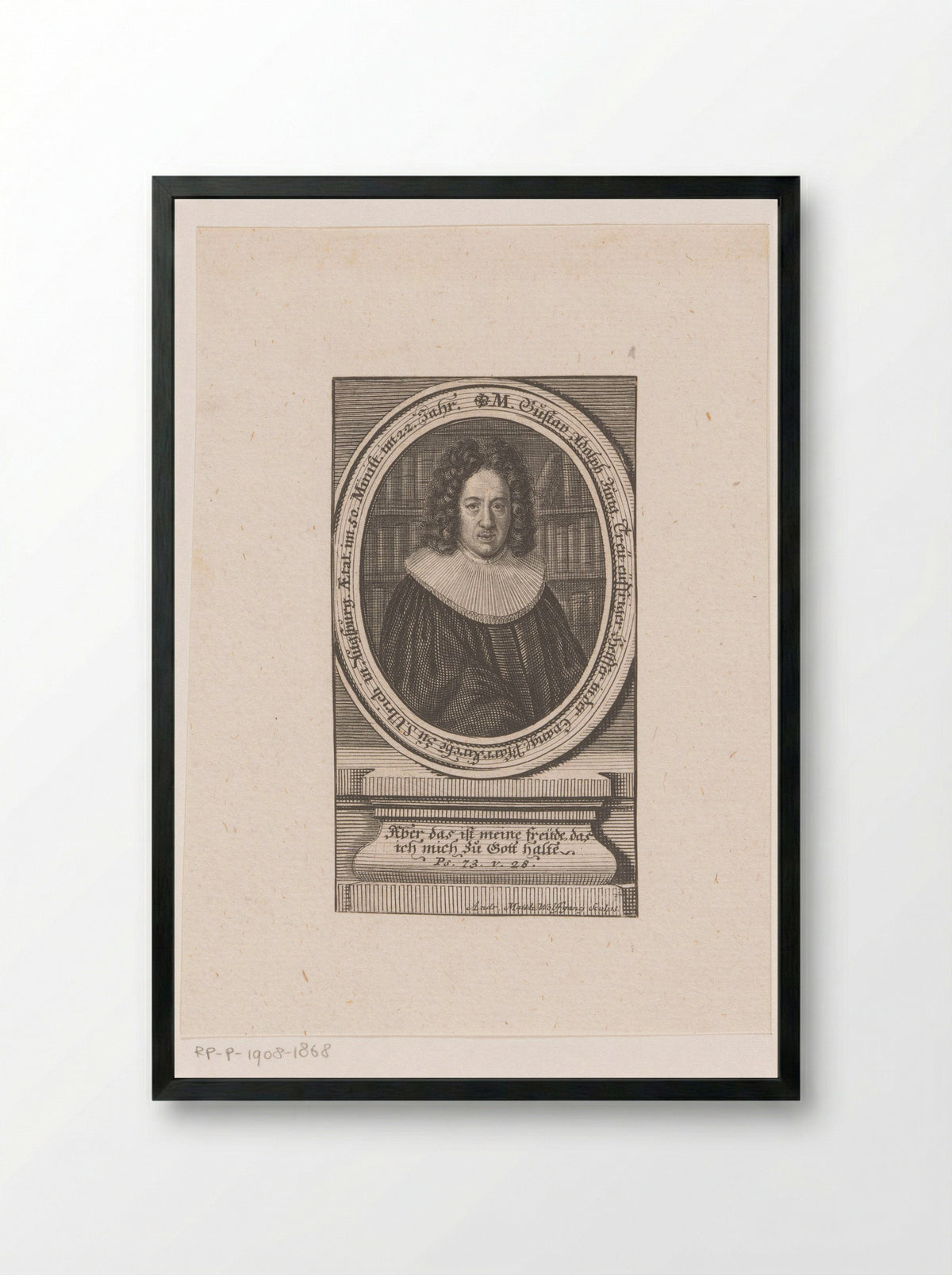 Portret van Gustav Adolph Jung - Andreas Matthäus Wolfgang - Framed Print Black