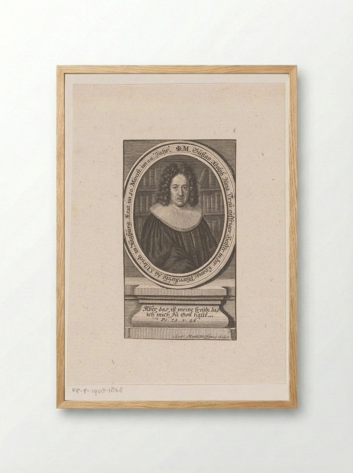 Portret van Gustav Adolph Jung - Andreas Matthäus Wolfgang - Framed Print Wood