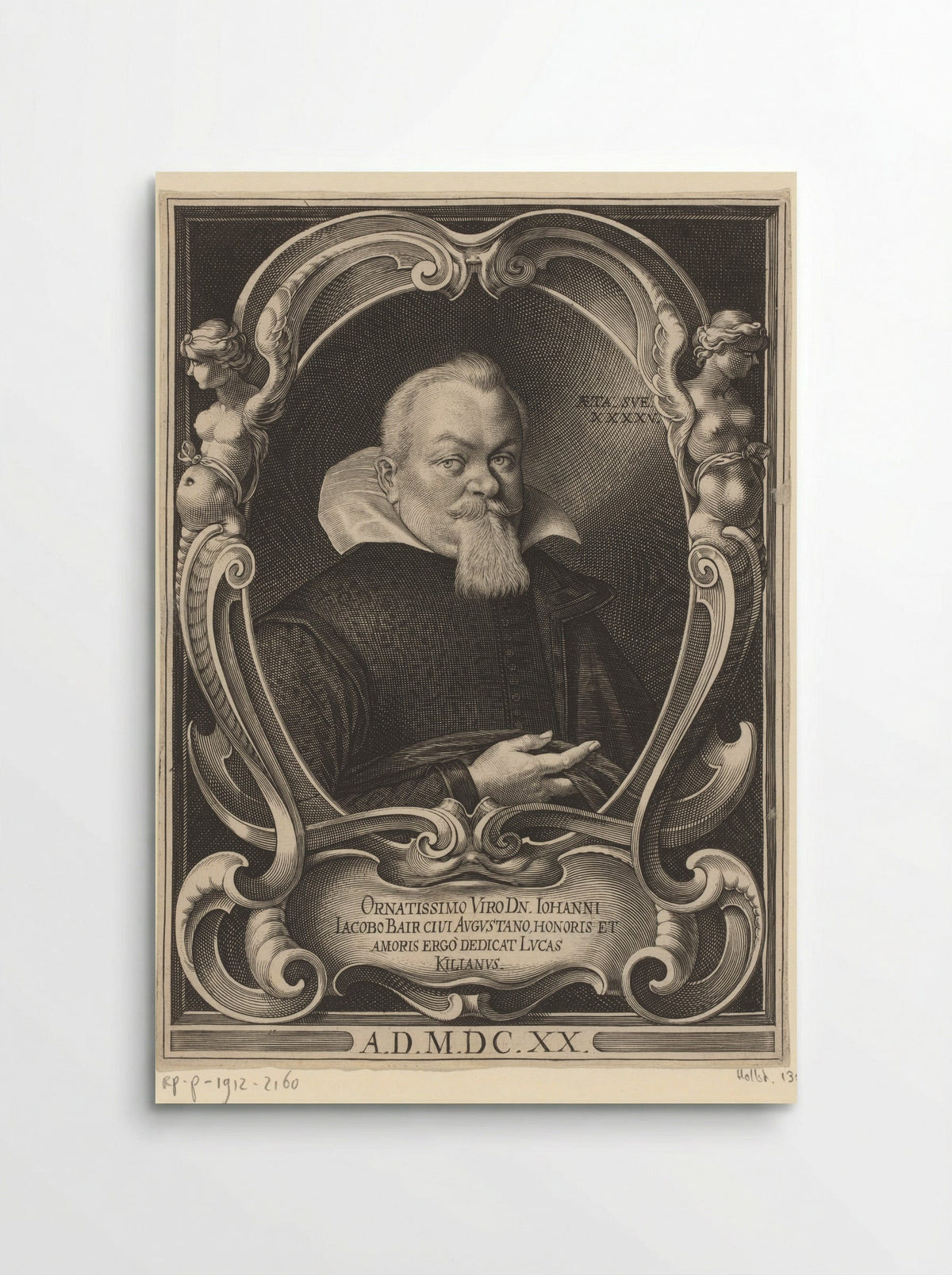 Portret van Hans Jacob Bair op 45-jarige leeftijd - Lucas Kilian - Poster