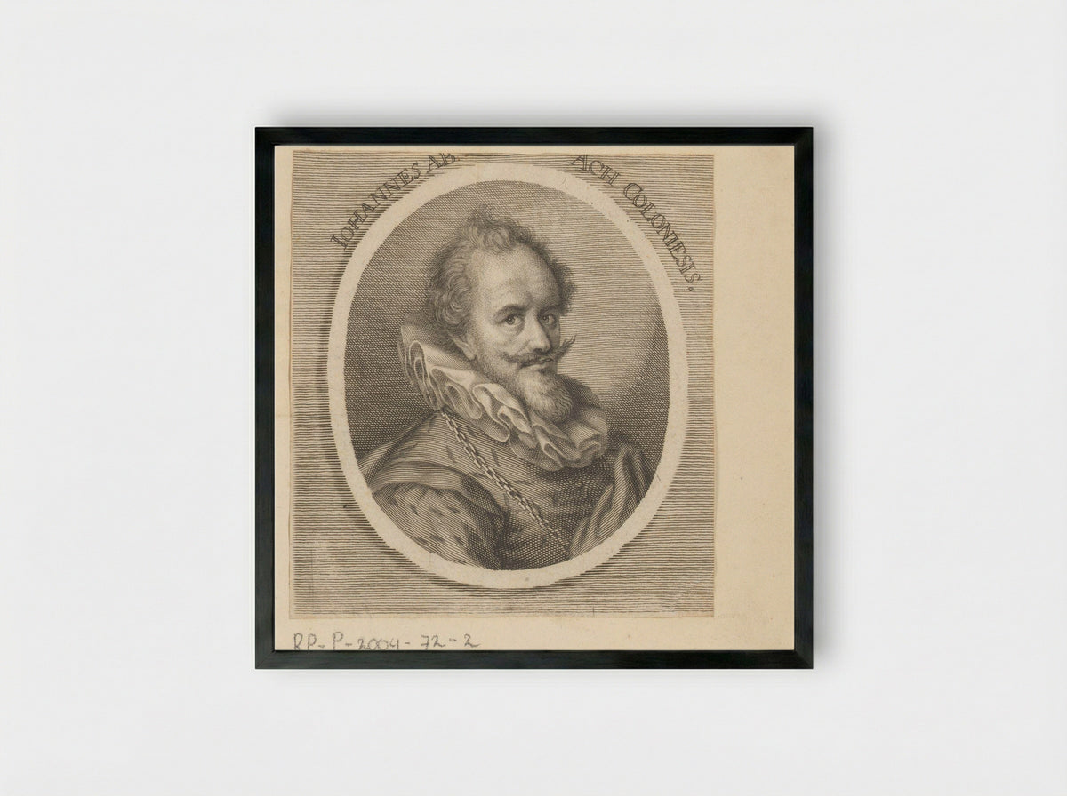 Portret van Hans van Aken - Johann Georg Waldreich - Framed Print Black