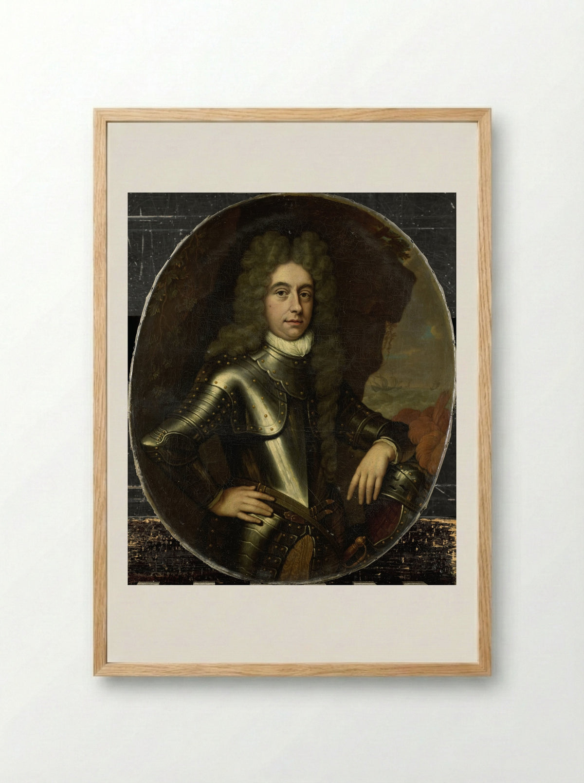 Portret van Harmen Lijnslager - Jan van Haensbergen - Framed Print Wood