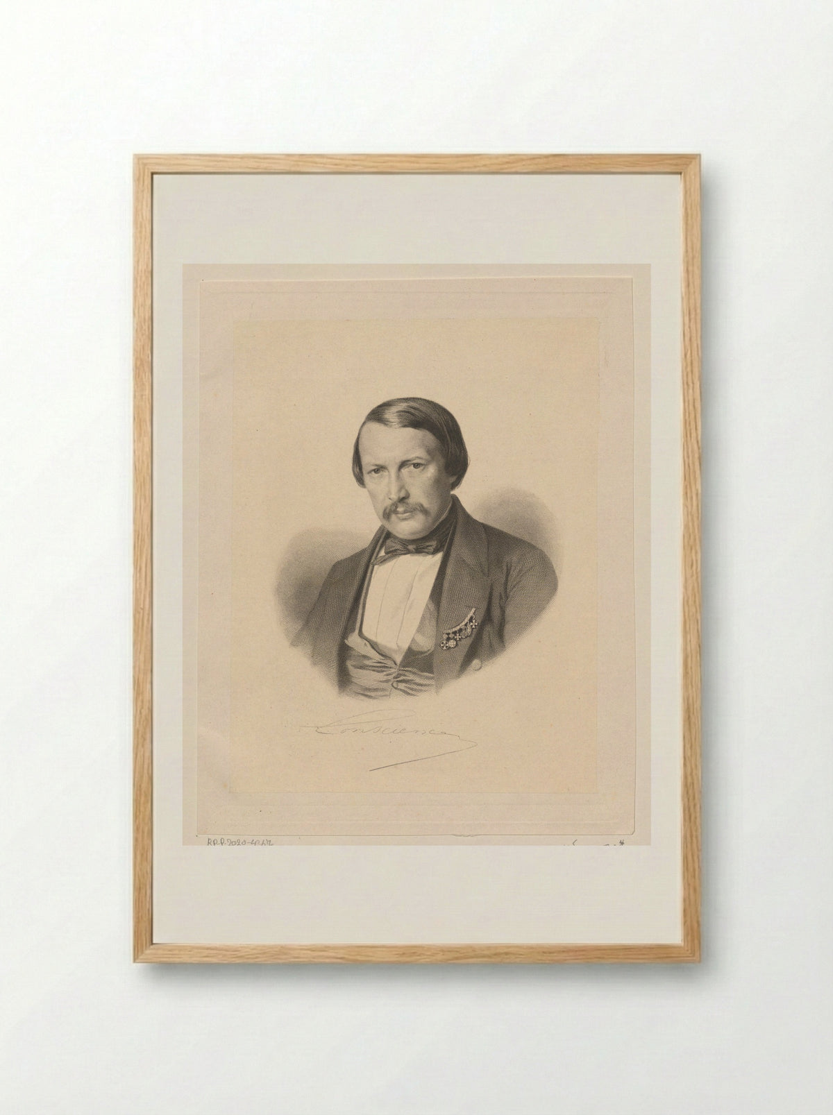 Portret van Hendrik Conscience - Joseph Franck - Framed Print Wood