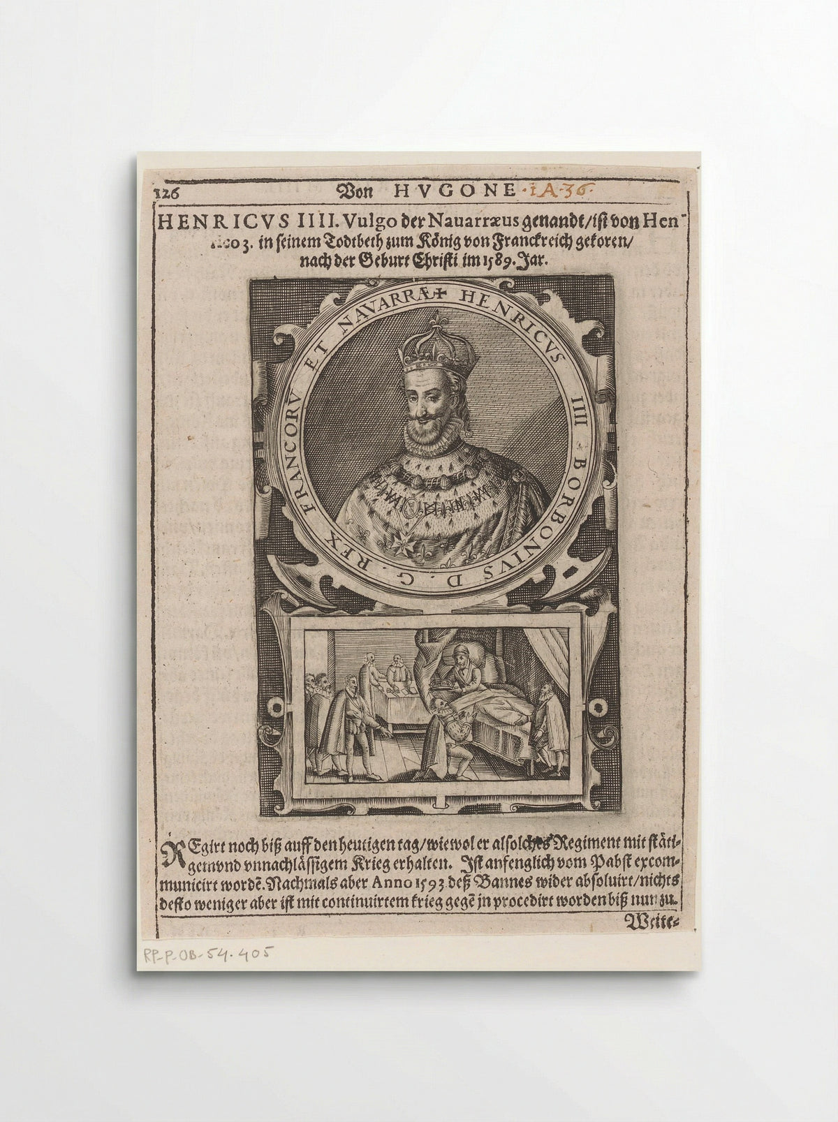 Portret van Hendrik IV, koning van Frankrijk en Navarra - Johann Bussemacher - Poster