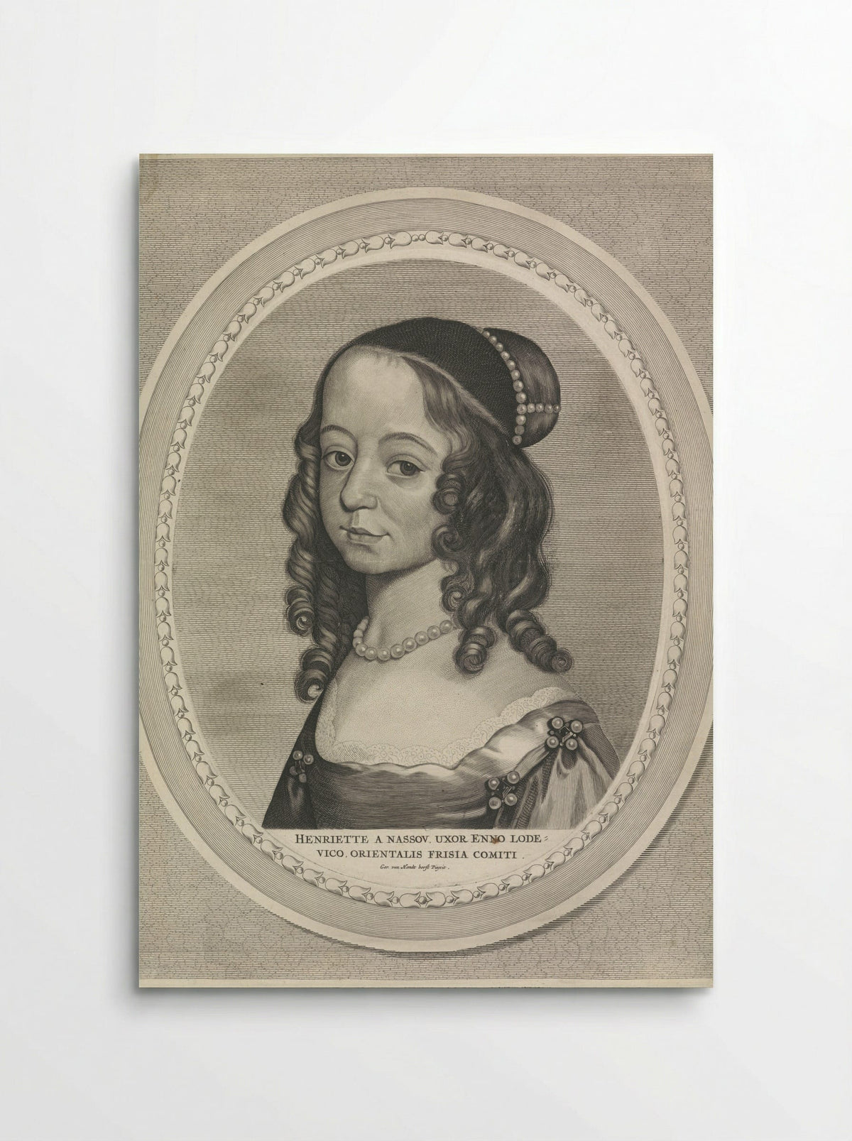 Portret van Henriëtte Catharina, prinses van Oranje - Jan Brouwer - Poster