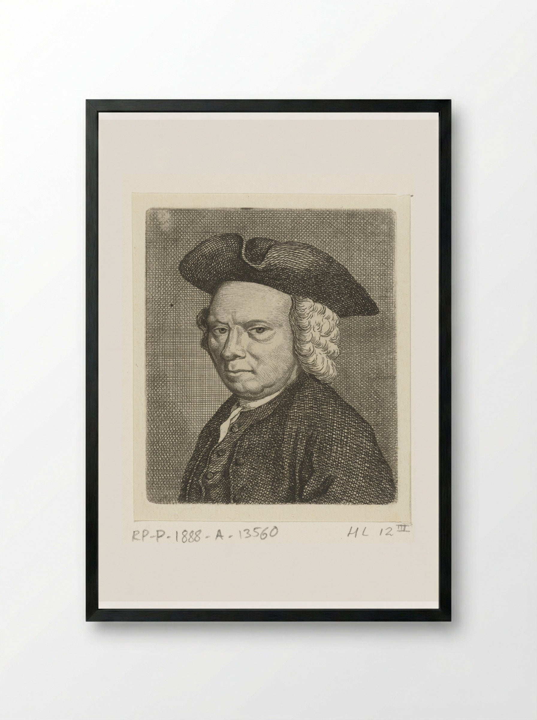 Portret van Herman van Swanevelt - Ernst Willem Jan Bagelaar - Framed Print Black