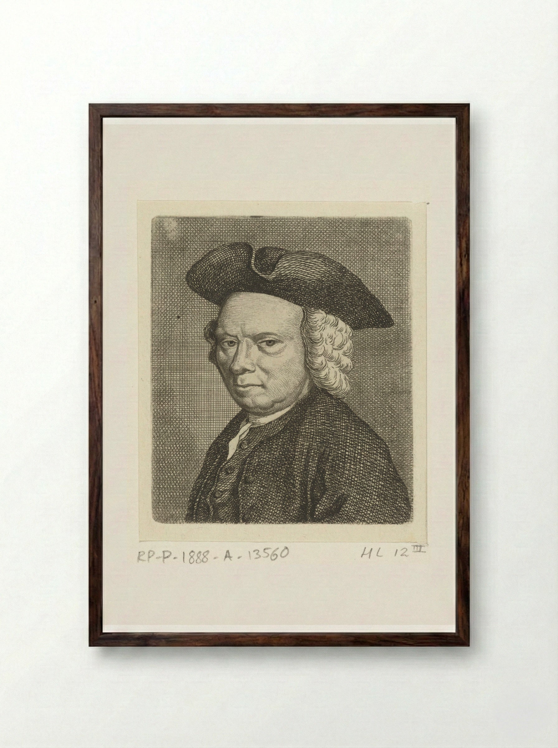 Portret van Herman van Swanevelt - Ernst Willem Jan Bagelaar - Framed Print Dark Wood