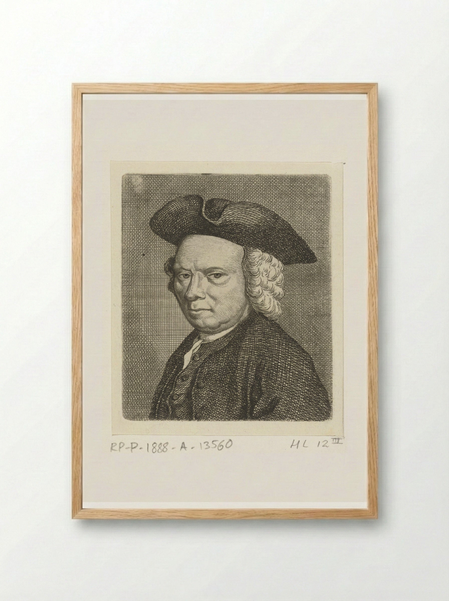 Portret van Herman van Swanevelt - Ernst Willem Jan Bagelaar - Framed Print Wood