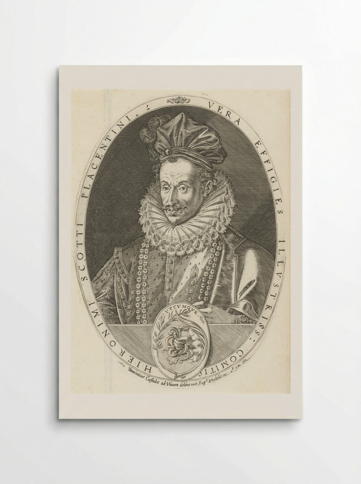Portret van Hieronymus Scotius - Dominicus Custos - Poster