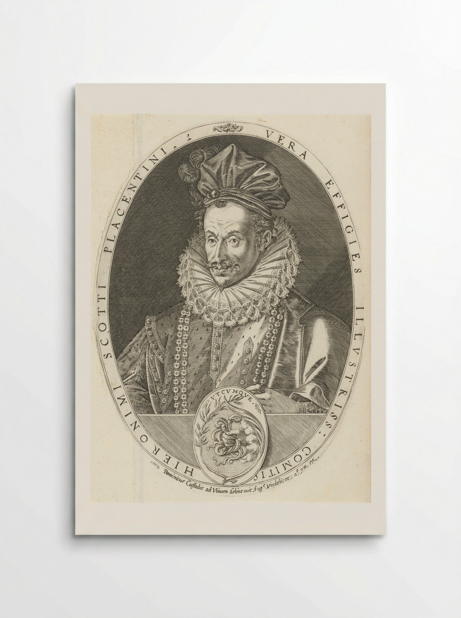 Portret van Hieronymus Scotius - Dominicus Custos - Poster