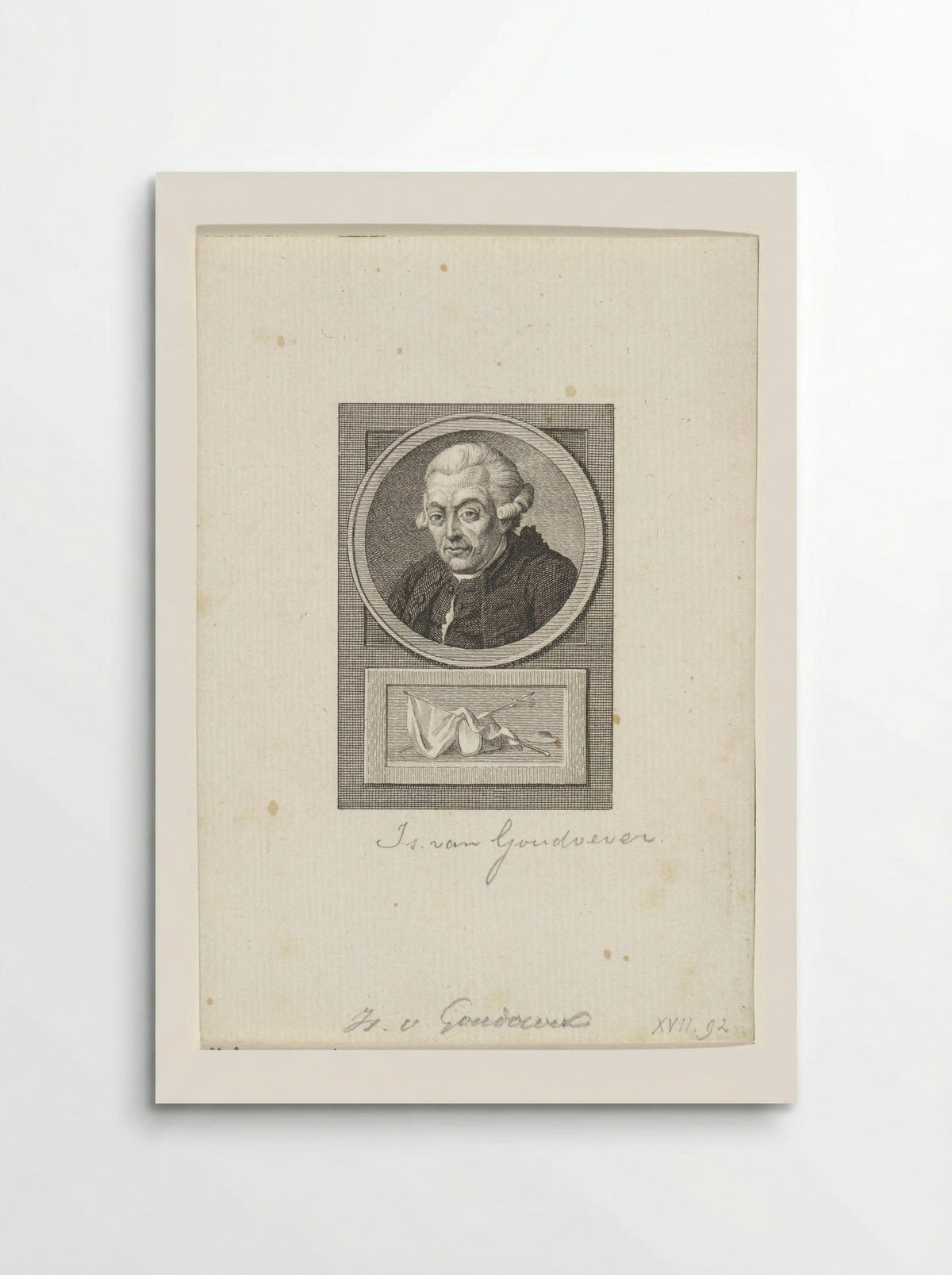 Portret van Isaak van Goudoever - Reinier Vinkeles - Poster