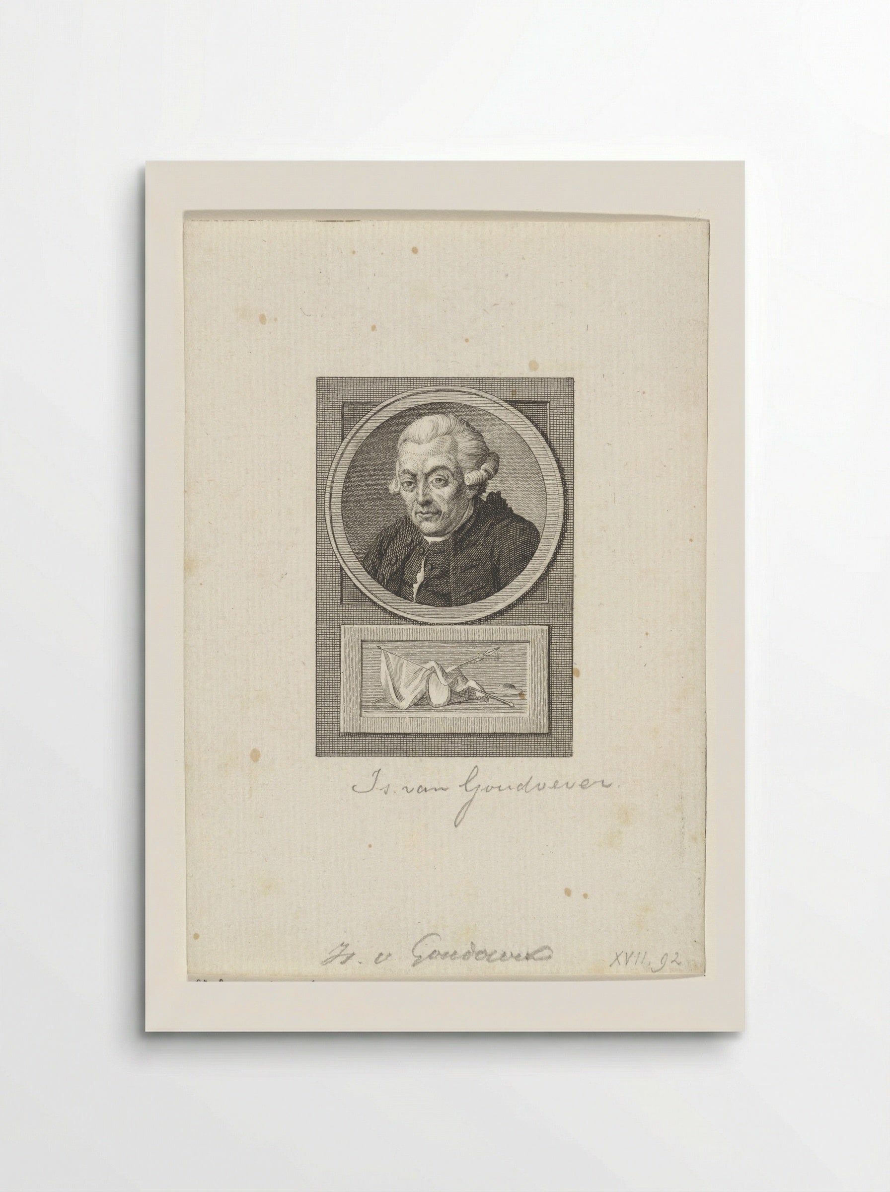 Portret van Isaak van Goudoever - Reinier Vinkeles - Poster