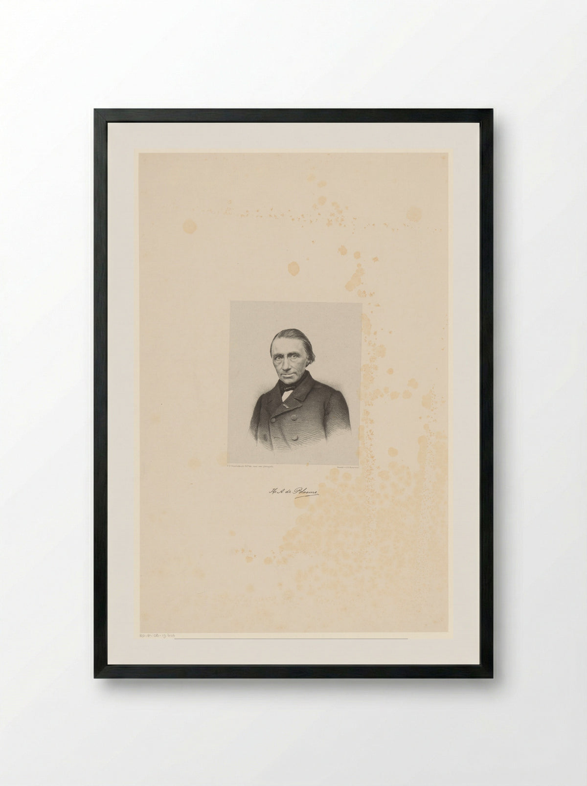 Portret van J.D. Janssen - Herman Antonie de Bloeme - Framed Print Black