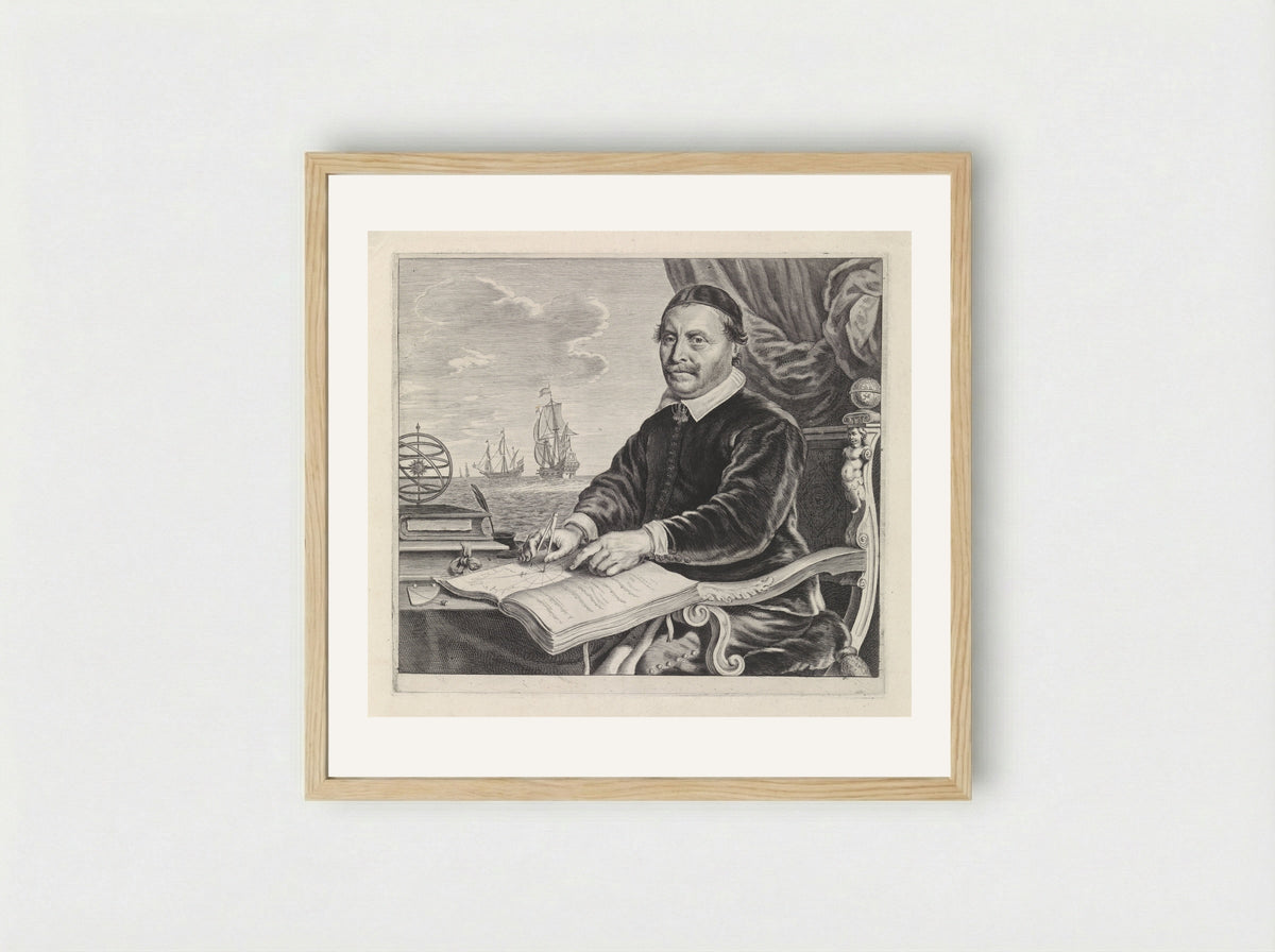 Portret van Jacob Aertsz. Colom - Theodor Matham - Framed Print Wood