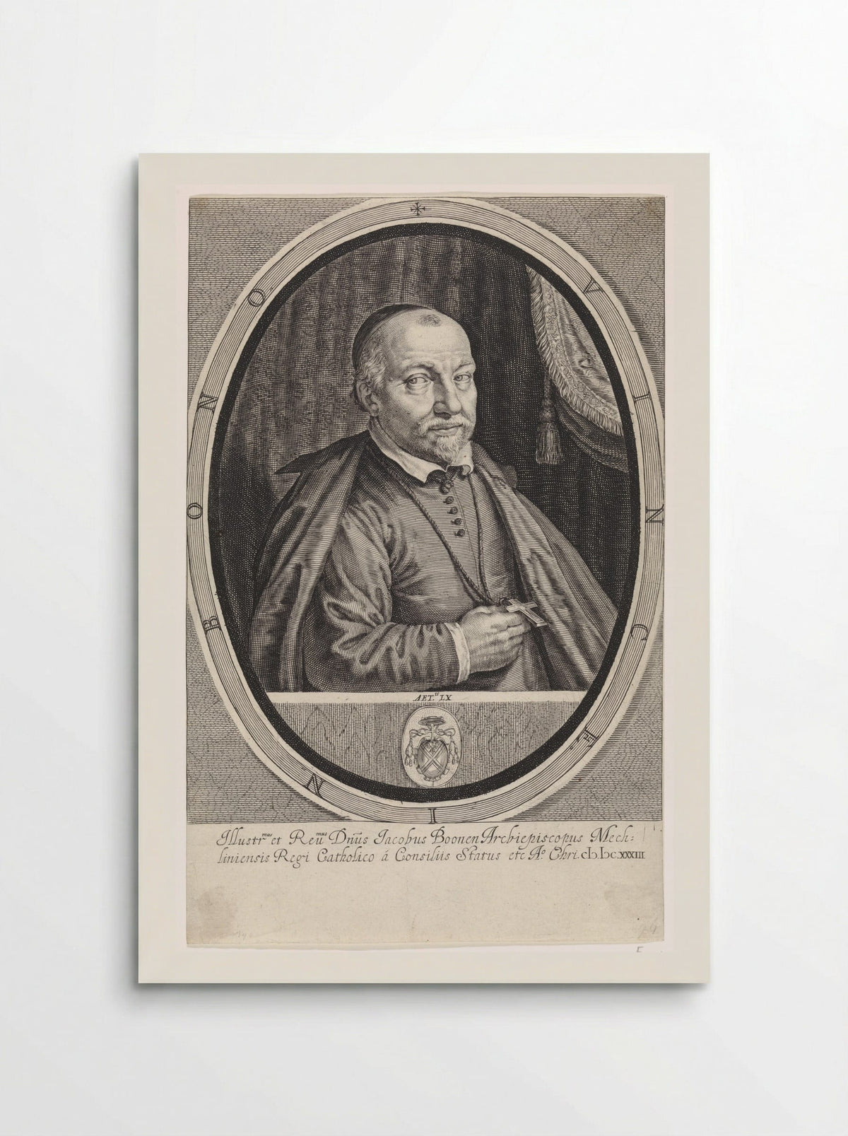 Portret van Jacob Boonen - Crispijn van de Passe (II) - Poster