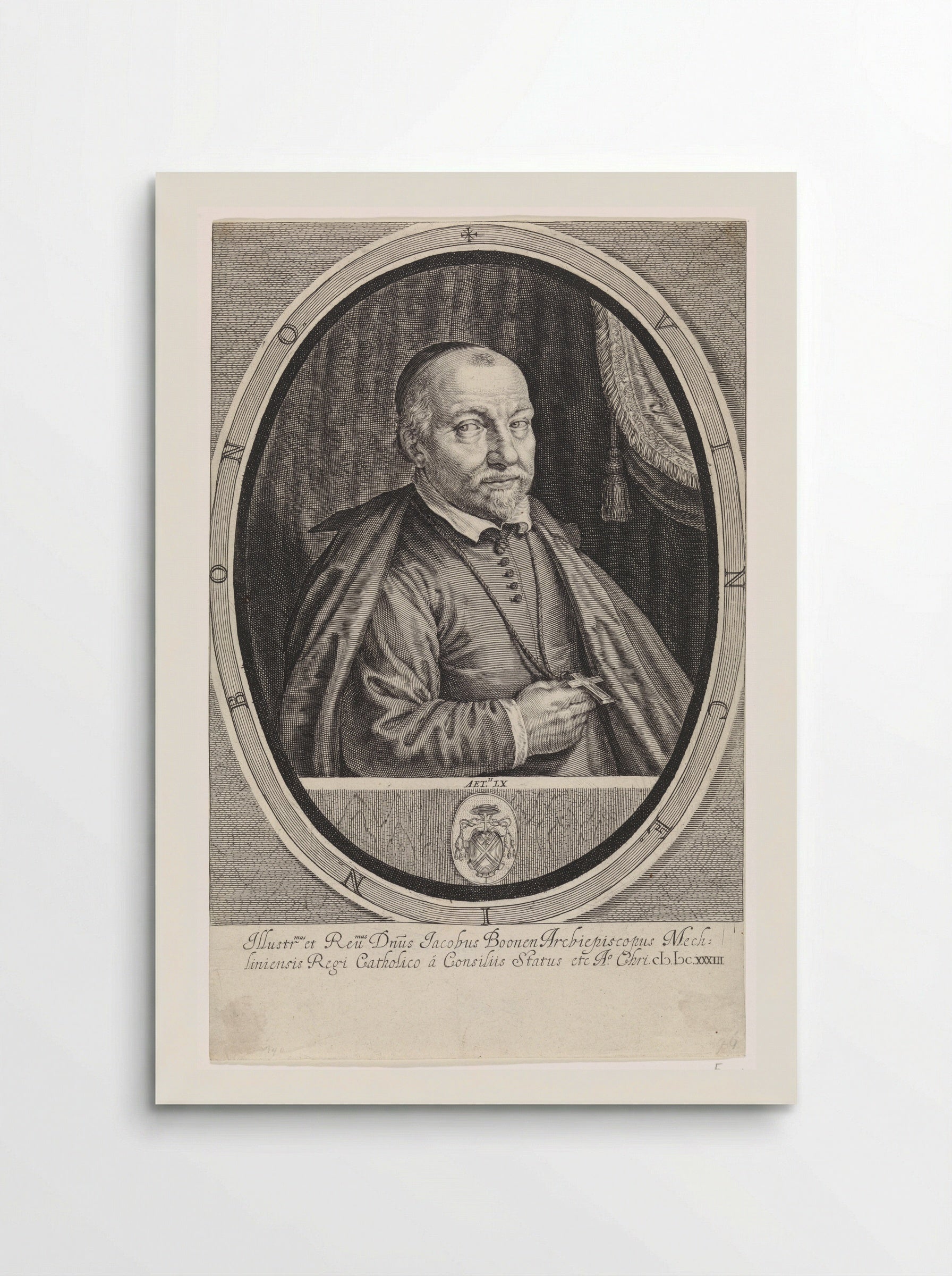 Portret van Jacob Boonen - Crispijn van de Passe (II) - Poster