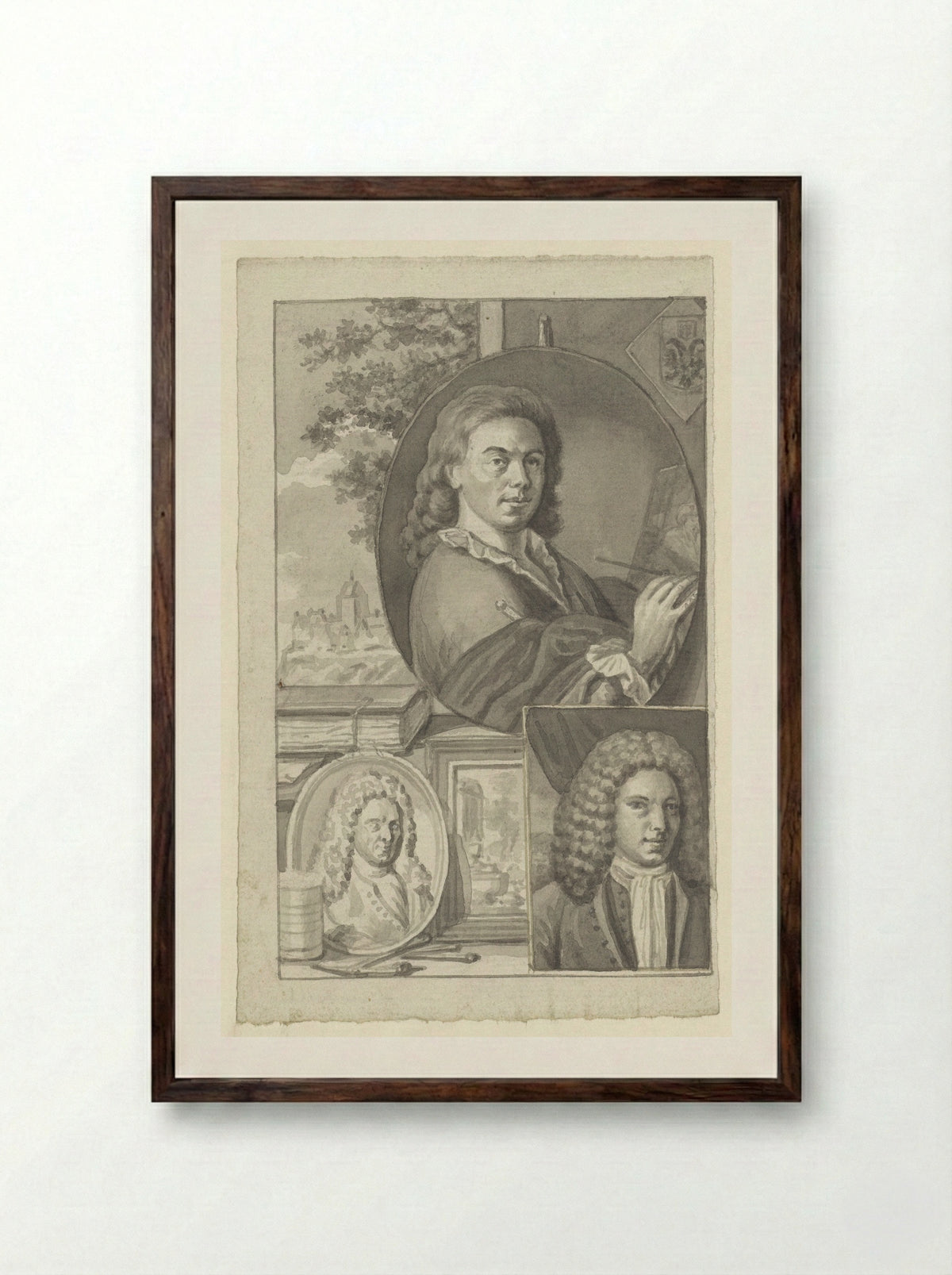 Portret van Jacob Hendrik van Suchtelen - Roeland van Eynden - Framed Print Dark Wood