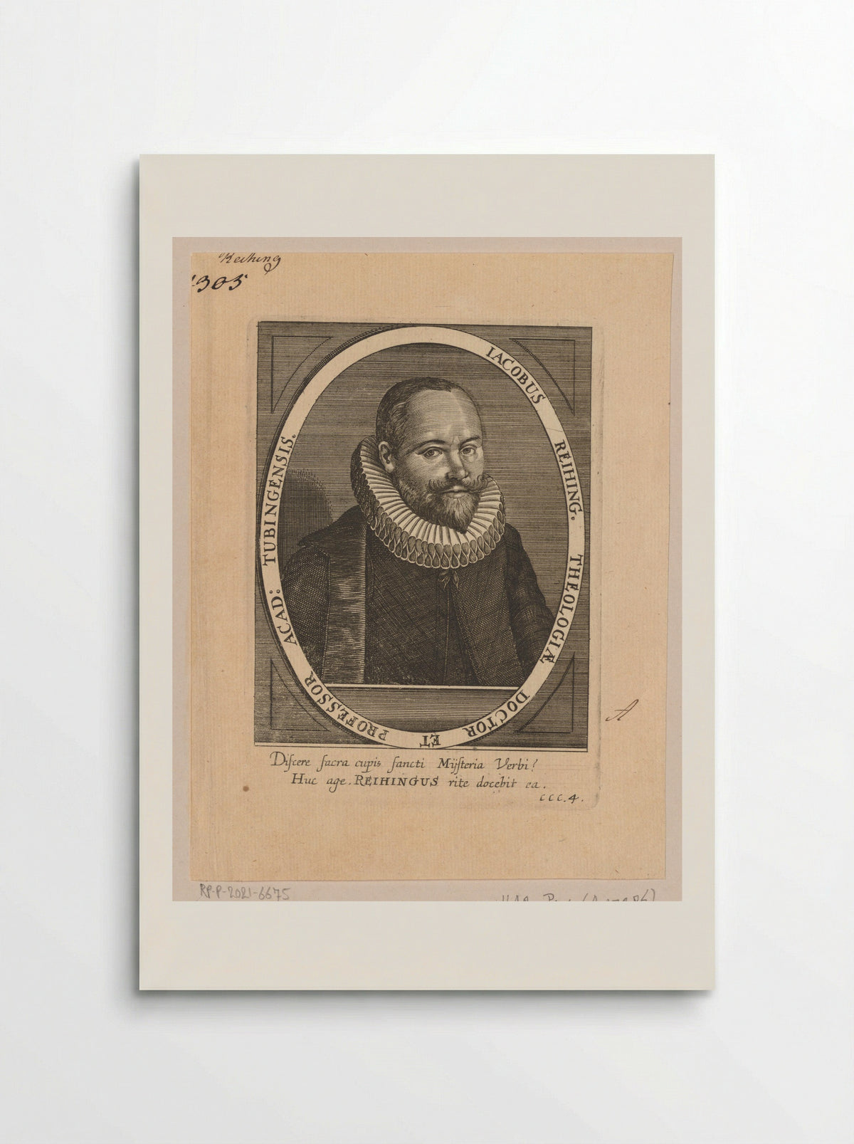 Portret van Jacob Reihing - Clemens Ammon - Poster