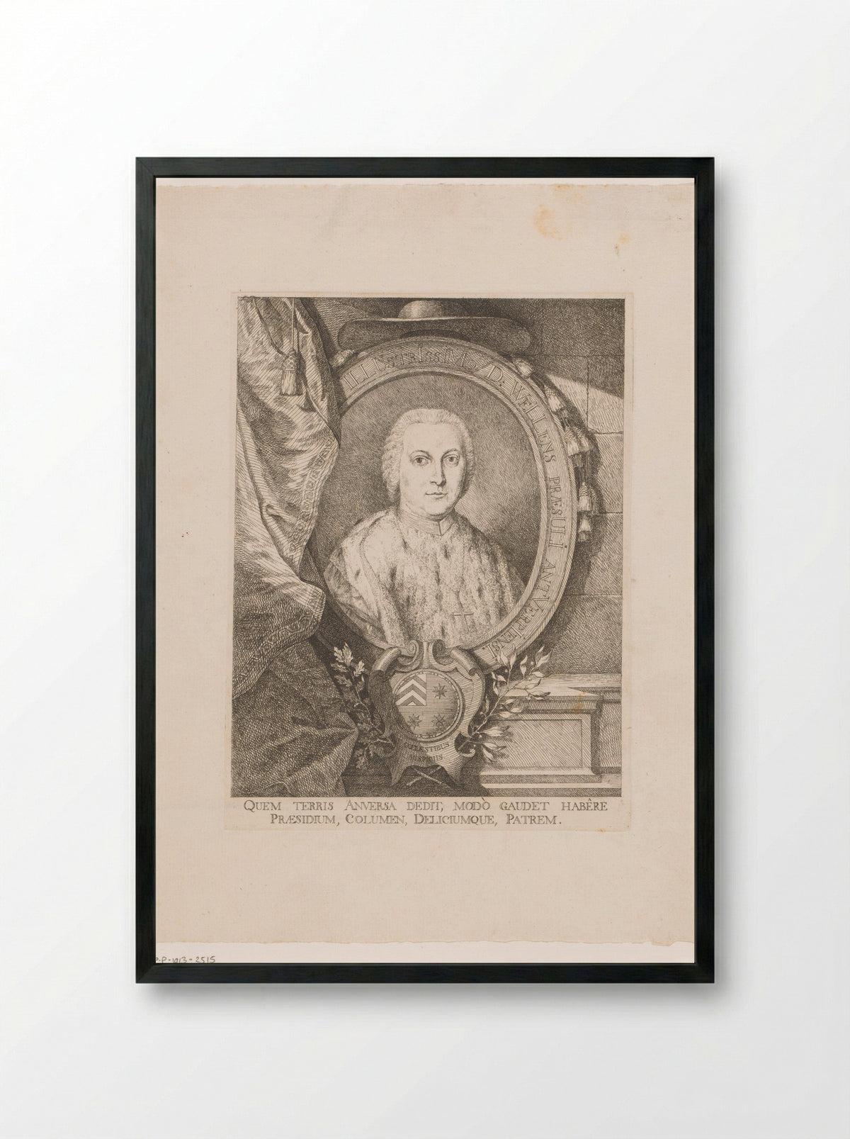 Portret van Jacob Thomas Jozef Wellens - Andreas Bernardus de Quertenmont - Framed Print Black