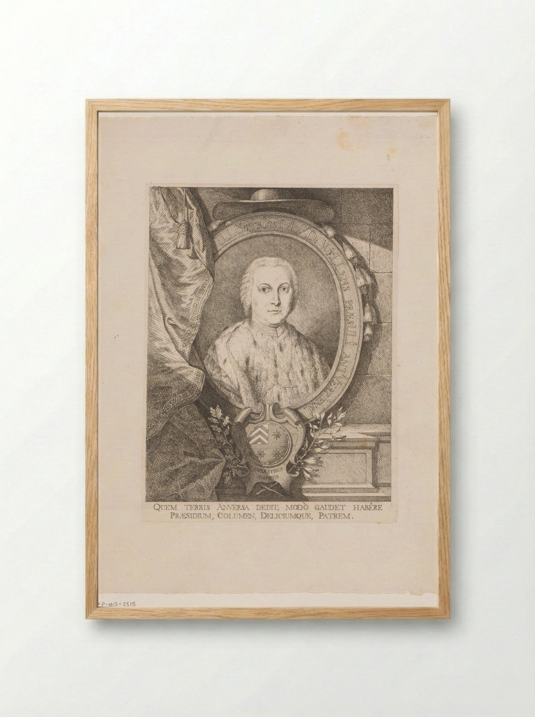 Portret van Jacob Thomas Jozef Wellens - Andreas Bernardus de Quertenmont - Framed Print Wood