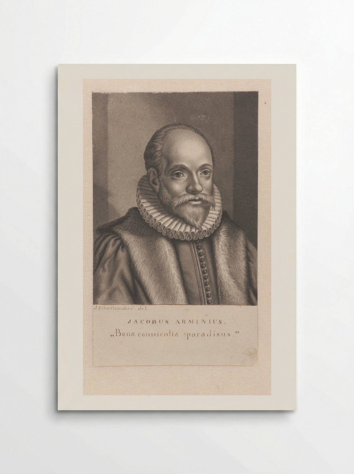 Portret van Jacobus Arminius - Jan Schuitemaker - Poster