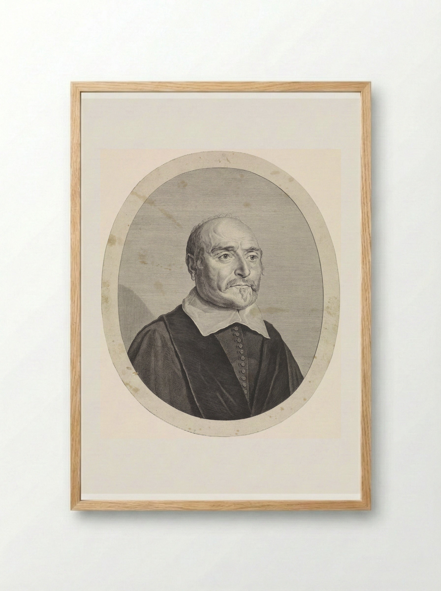 Portret van Jacobus Lansbergen - Theodor Matham - Framed Print Wood