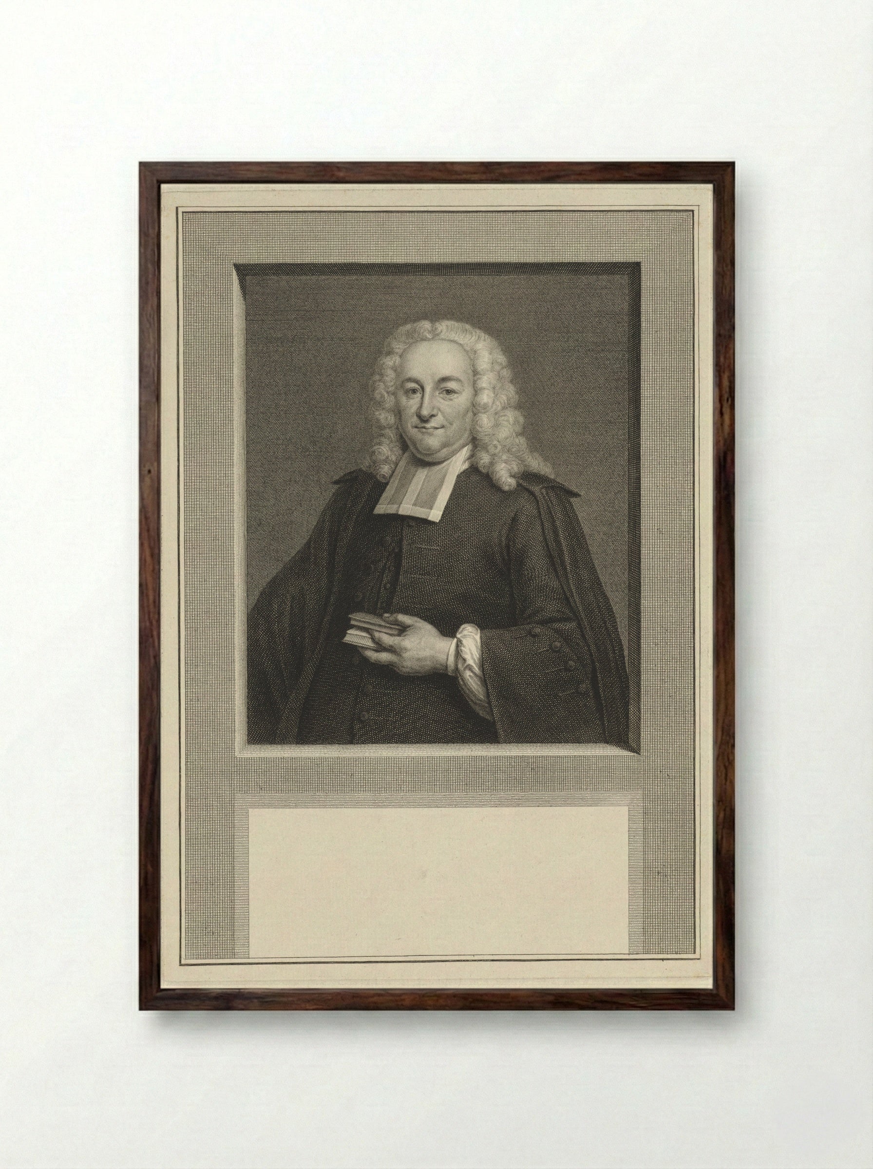 Portret van Jacobus de Groot - Pieter Tanjé - Framed Print Dark Wood