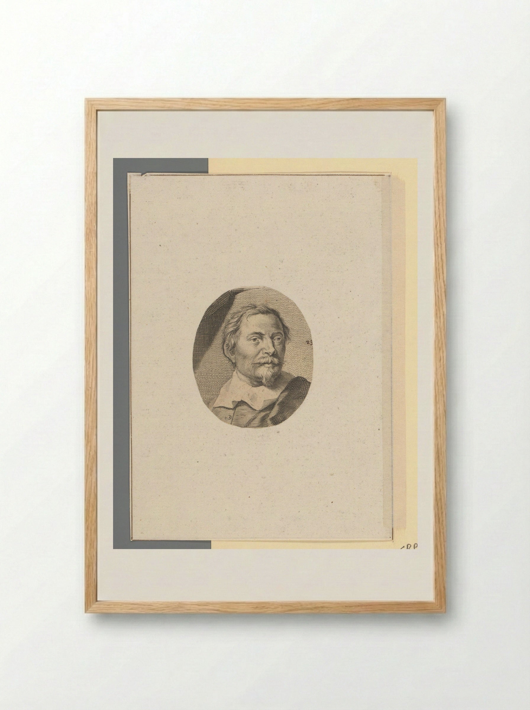 Portret van Jacques Jordaens - Jacob Houbraken - Framed Print Wood