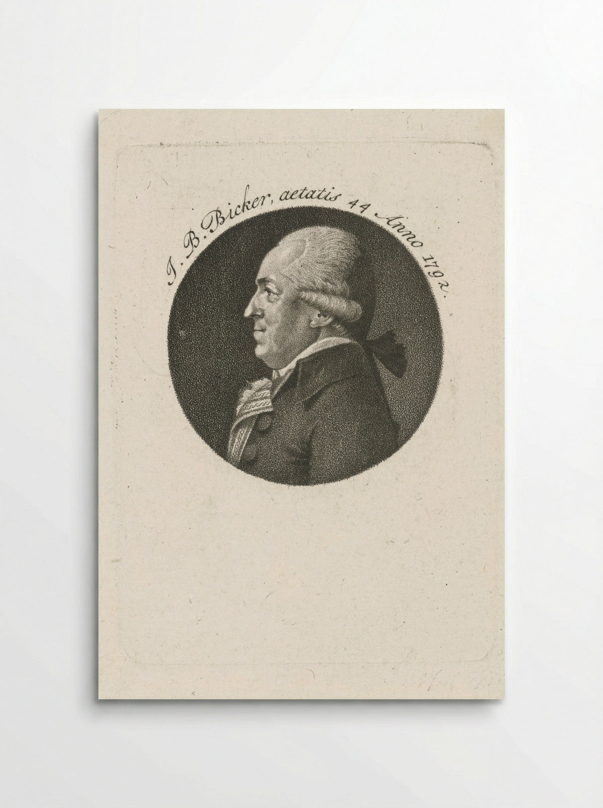Portret van Jan Bernd Bicker, op 44-jarige leeftijd - François Joseph Pfeiffer (I) - Poster